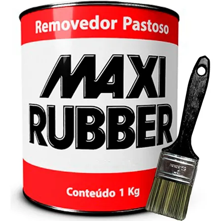 Removedor De Tinta Pastoso Maxi Rubber Metal 1kg + Trincha