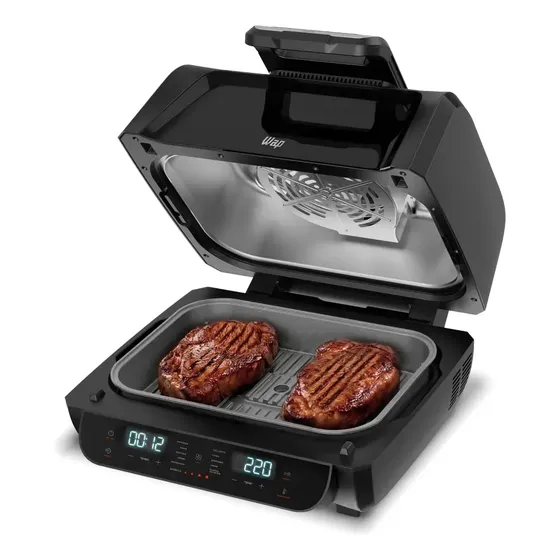 Fritadeira Elétrica Air Fryer Wap Barbecue Wc Ab1090 Smoker Função Defumado E 4 Níveis De Grelha