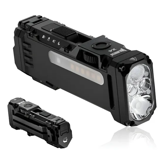 Lanterna Wuben X4 Edc Com Luz Rgb 1500 Lúmens Branco Preto