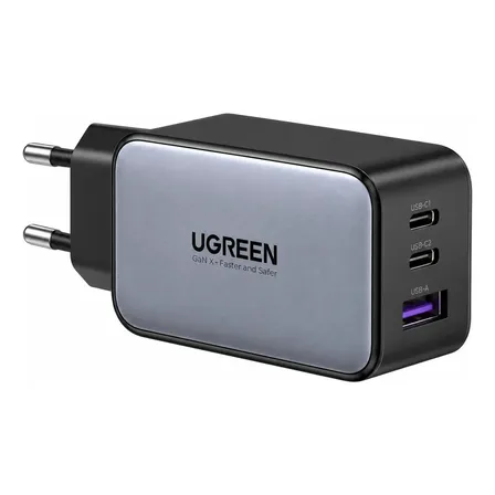 Carregador Ugreen 3 Em 1 Gan X 65w Usb C/usb A