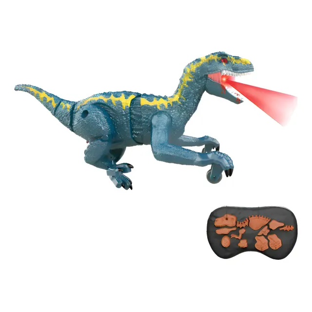Dinossauro de Brinquedo c/ Controle Anda Emite Som Maxi Toys