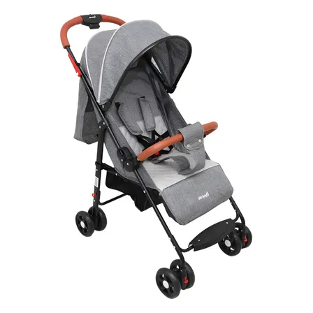 Carrinho de Bebê Compacto Leve Premium Baby Garden Avanti até 15kg Reclinável com Cinto 5 Pontos, Capota com Visor, Rodas Giratórias e Cesto Porta-Objetos