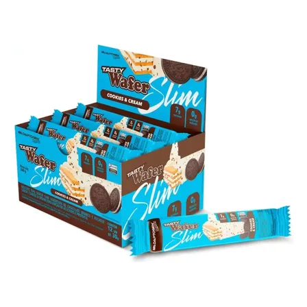 Wafer Nutricional Adaptogen Tasty Slim Cookies & Cream 360g Caixa 12un