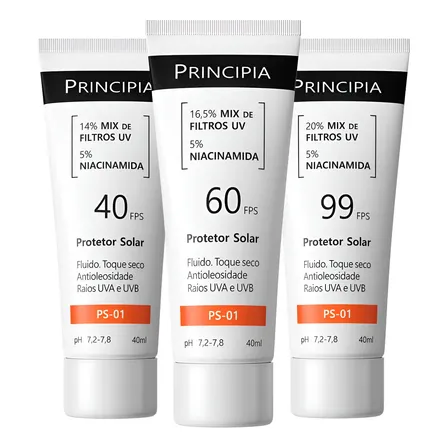 Principia Kit Trio Protetor Solar Facial Fps 40, 60, 99
