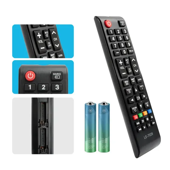 Controle Remoto Para Tv Samsung Smart Hub 4k Lcd Led Plasma Teclas Universal+Pilhas Inclusas - Diggicom