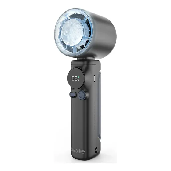 Mini Ventilador De Mão Portátil Recarregável Usb Com Resfriamento De Gelo 10w Alta Potência Turbo Silencioso Para Verão 6000mahpreto