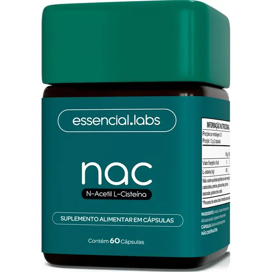 Nac 600mg - Máxima Concetranção E Pureza - 60 Cápsulas Sem Sabor