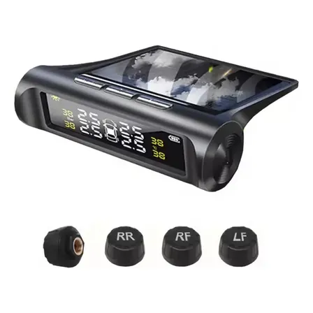 Medidor Solar De Pressão De Pneus Knup Kp-s134 4 Sensores Ip67 Com Alarme