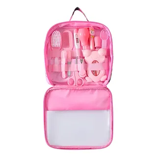Kit 13 Peças Higiene Cuidado Bebê Recém Nascido Essencial Rosa