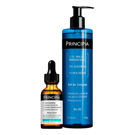 Principia Kit Antiacne Mix-01 + Gel De Limpeza Facial Gl-02 - Todo Tipo De Pele - Dia/noite