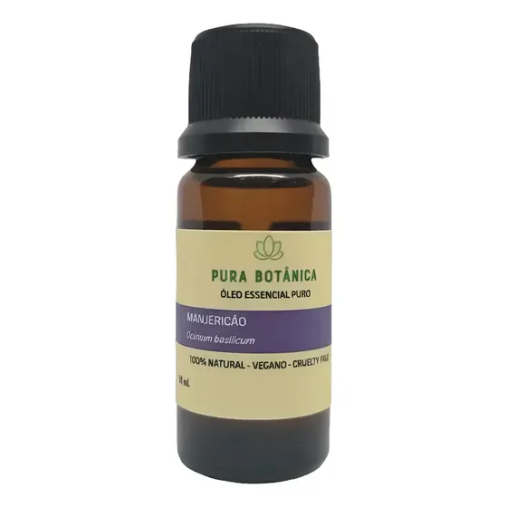 Óleo Essencial Manjericão 100% Puro 10ml Pura Botânica Aromaterapia