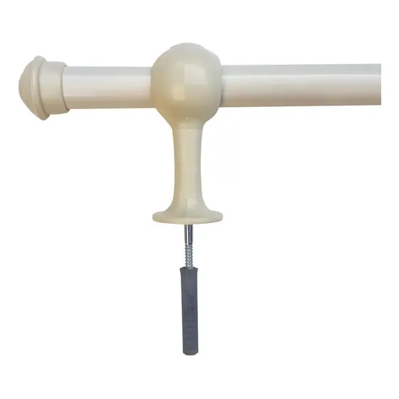 Kit Varão Simples Para Cortina 2,00 Metros 19mm Cor Palha