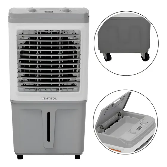 Climatizador De Ar Frio Portatil Clin60 Potente Industrial - Branco