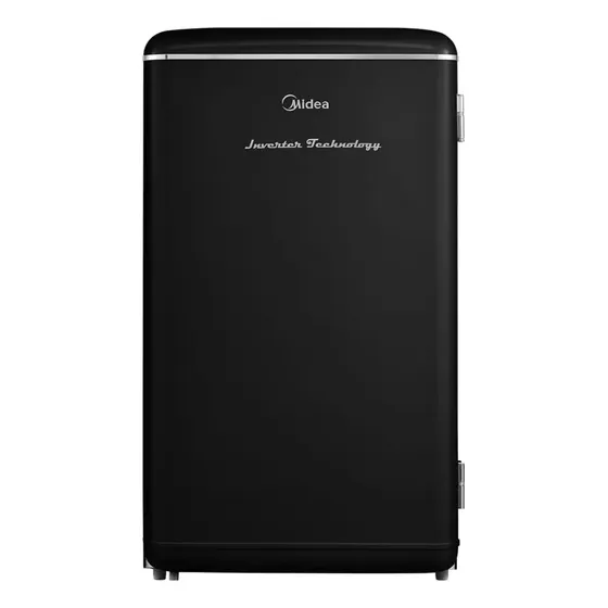 Frigobar Retrô Preto 93l Inverter Bivolt Midea - Preto