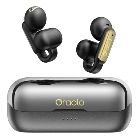 Fone de Ouvido Bluetooth Oraolo OE02 TWS Clip-ear sem Fio Preto