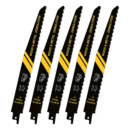 Lâminas Serra Sabre 9 Pol 225mm Bi-metal Genertech Madeira Pregos Metal