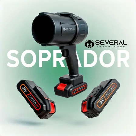 Soprador Turbo Portátil Eletro Aspirador Folhas Sem Fio 21v 350w Bivolt Com Recarregável 2 Bateria Potente Para Carros Turbina Para Carro Automotivo Several Preto 127/220v