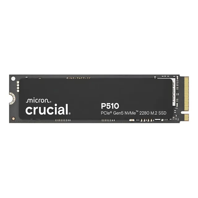 Ssd M2 Nvme 1tb 2280 Crucial P510 Pcie Gen5 Micron 11000mb/s Preto