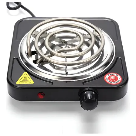 Fogão Cooktop Elétrico 1 Boca 1000w Fogareiro Portátil Compacto De Mesa Camping Preto 110v - Aero Home