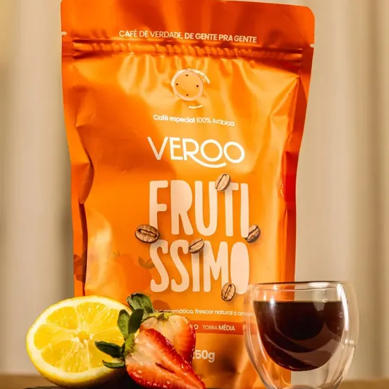 Café Especial Veroo Frutissimo Torra Média Em Grãos 250g