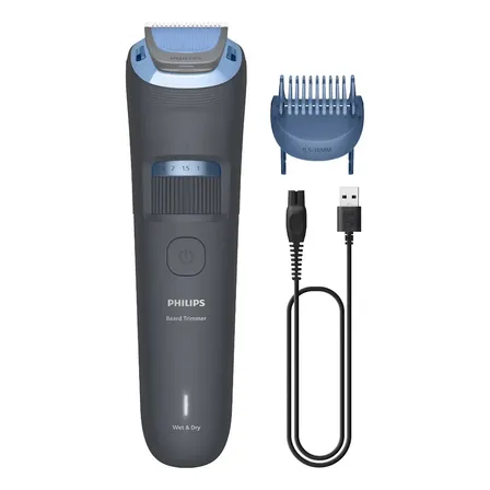 Philips Aparador de Barba Série 3000 com 20 Ajustes de Comprimento Barba uniforme e precisa | Precisão de 0,5 mm | Tecnologia Lift & Trim | 60 min sem fio | BT3617/15