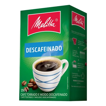 Café Torrado E Moído Descafeinado Lv Melitta Caixa 250g