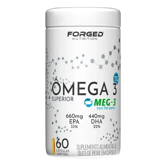 Ômega 3 Tg Meg-3 Superior 33/22 Alta Concentração Epa 660mg Dha 440mg Pureza Certificada - 60 Softcaps - Forged Nutrition