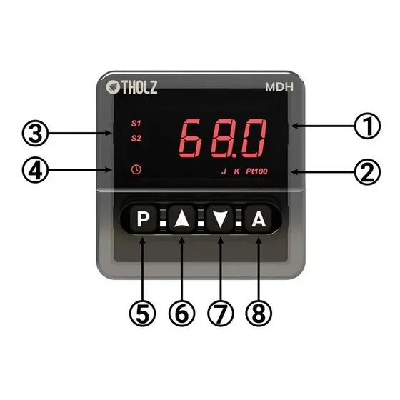 Controlador de Temperatura Digital Tholz MDH1311R Bivolt -25ºC a 700ºC