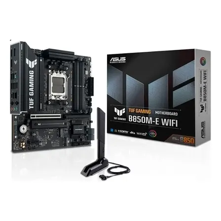 Placa Mãe Asus Tuf-gaming B850m-e Wifi, Chipset B850, Amd Am5, Matx, Ddr5, Wi-fi 6e, Bluetooth, Preto