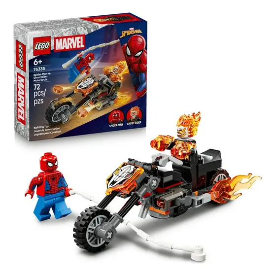 LEGO Marvel Homem Aranha Vs. Motoqueiro Fantasma com Motocicleta 76335