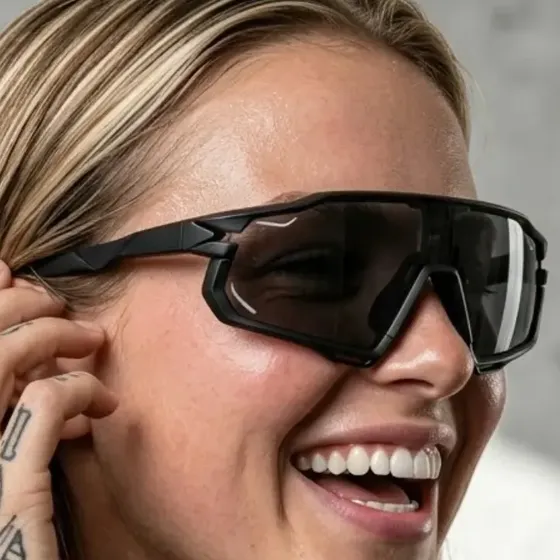 Oculos de Sol Esportivo Corrida Runner Run Pace Polarizado Anti Reflexo Premium Uv400 Pedal Futevolei Ciclismo Baixa Pedal