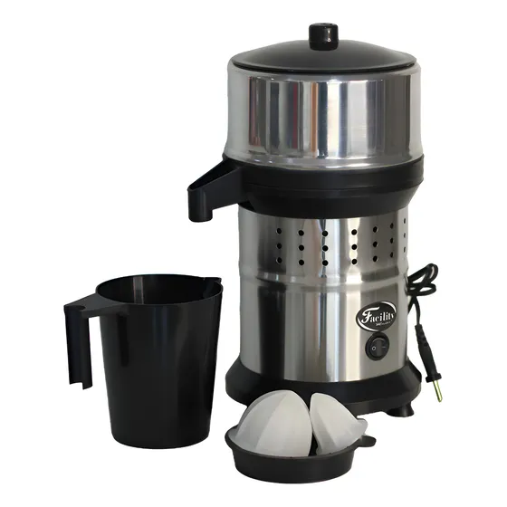 Espremedor De Fruta Industrial Metal Fenix 500w Inox Bivolt Limão Laranja Prateado 127/220v 60hz