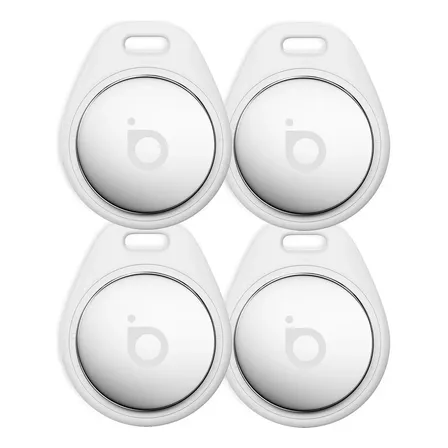 Smart Tag Basike Para Apple iPhone e iPad - Rastreador GPS Com Bluetooth e Rede Find My (Kit Com 4)