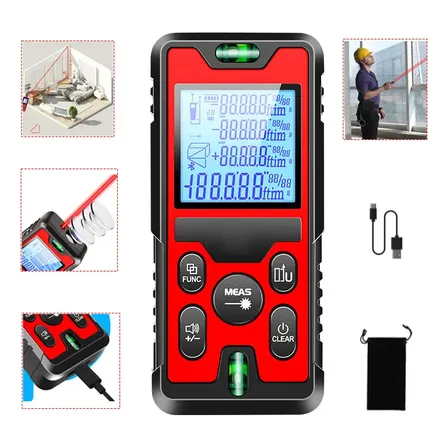 Trena A Laser Force Digital 120m Alta Precisão Medidor De Distancia 59 Memória Para Engenharia E Construção