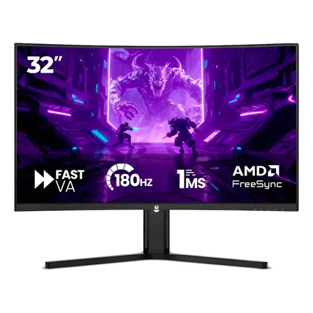 Monitor Gamer Curvo Haiz 32 Va 180hz Qhd 1ms Freesync R1500