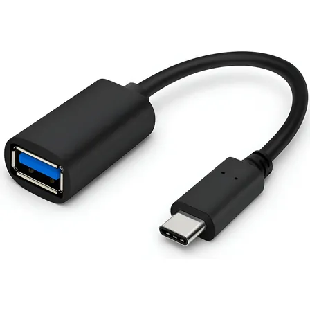 Adaptador Otg Tipo C 3.0 Usb Para Pendrive Notebook Mouse Teclado Celular Alta Qualidade Personalized View Preto