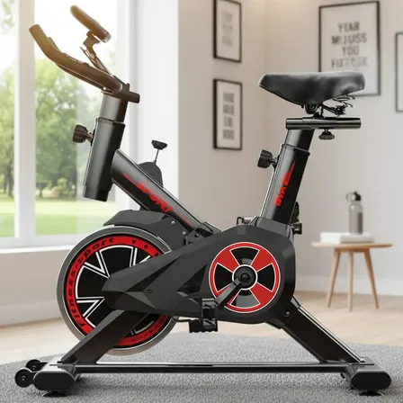 Bicicleta Ergométrica Fitness Spinning 15kg Mbx Sport Roda Inércia Cor Preto Vermelho