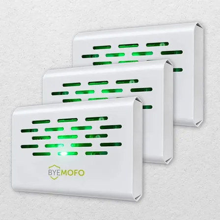Kit 3 Aparelho Elétrico Anti Mofo Fungos Ácaros Byemofo 110v Branco