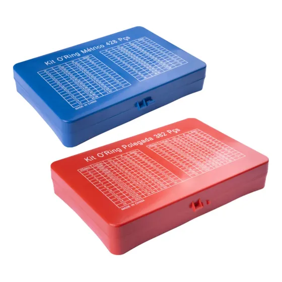 Kit de Anéis Oring com 810 Peças para Vedações – Azul e Vermelho