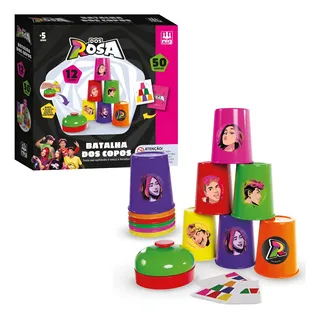 Brinquedo Batalha Dos Copos Dos Rosa Jogo Infantil Educativo