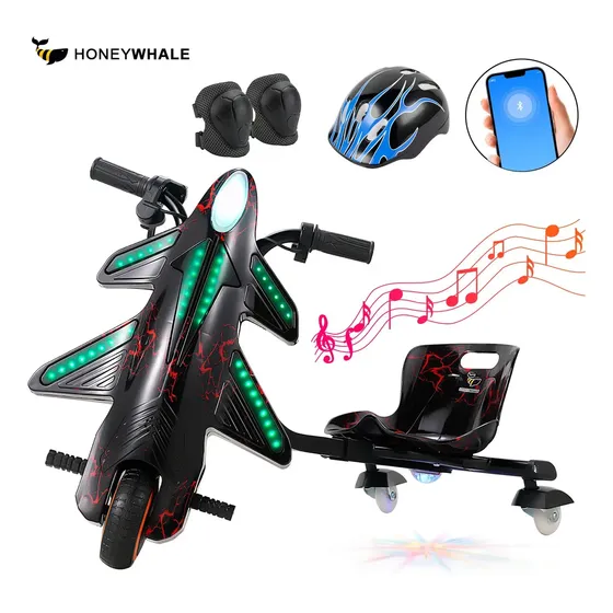 Triciclo Elétrico Drift HONEYWHALE com Bluetooth e 3 Velocidades Para Crianças de 5 a 8 Anos