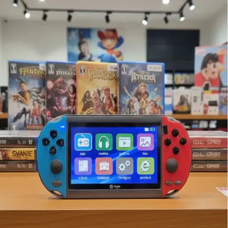 Console De Jogos Portátil Oasis Diversão Infinita Azul E Vermelho Azul/vermelho