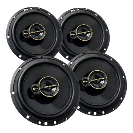 Kit Alto Falante Hurricane Triaxial Aurum A6t 6 Pol 240w 4un Preto