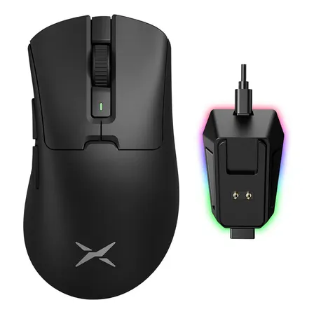 Delux M900pro Mouse Gamer Sem Fio 8000hz Paw3395 Com Dock Preto