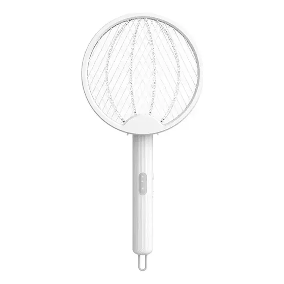 Eps-777003 Raquete Elétrica Com Luz Uv Recarregável Mata Insetos Mosquito Mosca Cor Branco