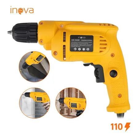 Furadeira de Precisão Inova Profissional 350W, com Função Parafusadeira e Velocidade Variável