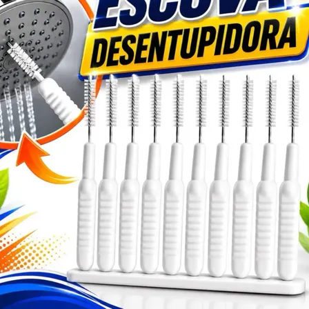 Kit 10 Escova de limpeza Desentupidor Chuveiro Limpador desentupir chuveiro Boa Dica