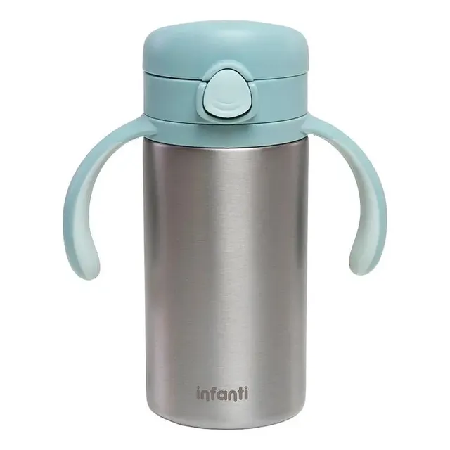 Garrafa Térmica Infantil Ativazamento Brina Infanti Azul Azul-claro Lisa