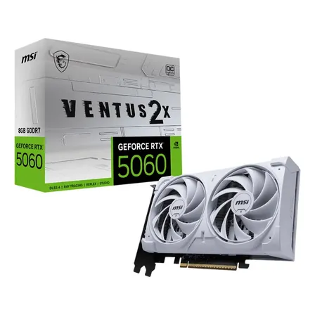 Placa De Video Msi Geforce Rtx 5060 Ventus Oc White 2x 8gb