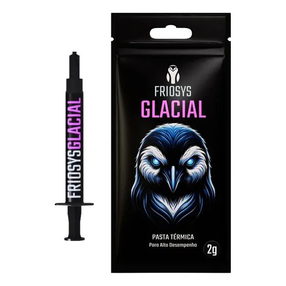Pasta Térmica Friosys Glacial 2g 12.8 W/mk Alto Desempenho Cinza